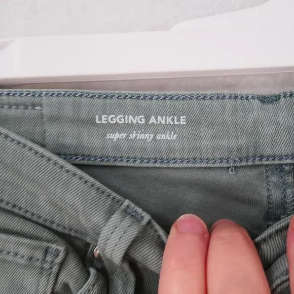 NEW AG Adriano Goldschmied Legging Super Skinny Ankle Jeans Green Size 4 26 - Picture 6 of 13